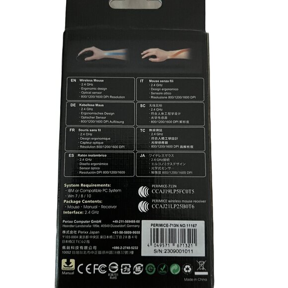 Perixx PERIMICE-713N Wireless 2.4G Optical Ergonomic Vertical Mouse - Picture 3 of 4